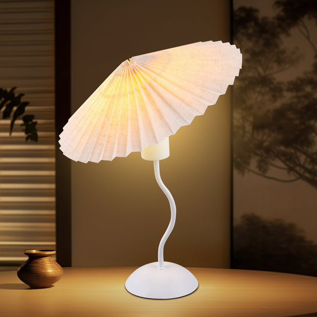 Piairie Table Lamp Black White Elegant Japanese Parasol Style