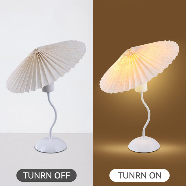 Piairie Table Lamp Black White Elegant Japanese Parasol Style