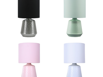 Hyde Touch Table Lamp Pink Green White Satin Chrome Modern Desk Light.