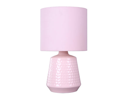 Hyde Touch Table Lamp Pink Green White Satin Chrome Modern Desk Light.