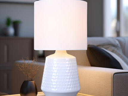 Hyde Touch Table Lamp Pink Green White Satin Chrome Modern Desk Light
