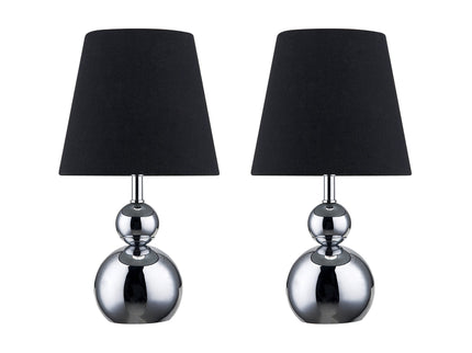 Set of 2 Hulu Touch Table Lamp Black White Modern Home Lighting.