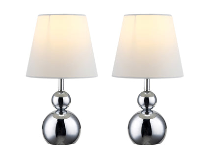 Set of 2 Hulu Touch Table Lamp Black White Modern Home Lighting.
