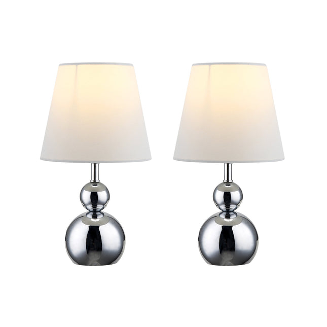 Set of 2 Hulu Touch Table Lamp Black White Modern Home Lighting.