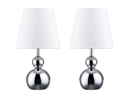 Set of 2 Hulu Touch Table Lamp Black White Modern Home Lighting.