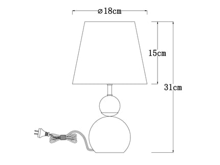 Set of 2 Hulu Touch Table Lamp Black White Modern Home Lighting.
