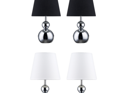 Set of 2 Hulu Touch Table Lamp Black White Modern Home Lighting.