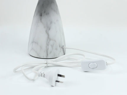 Navia Table Lamp Grey Brown Vintage Style Ceramic and Fabric Shade.