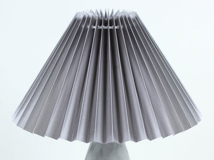 Navia Table Lamp Grey Brown Vintage Style Ceramic and Fabric Shade.