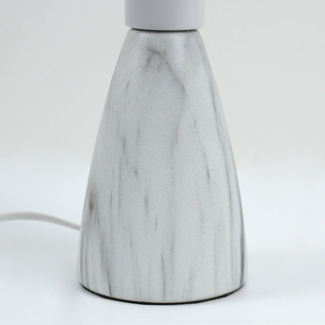 Navia Table Lamp Grey Brown Vintage Style Ceramic and Fabric Shade.