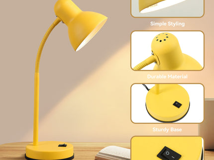 Lewis Table Lamp Black Yellow Modern Desk Light for Home and Office.