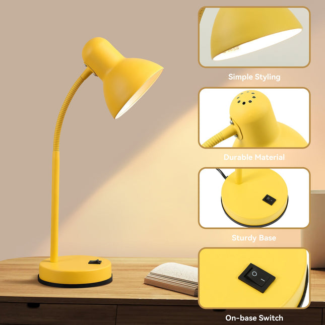 Lewis Table Lamp Black Yellow Modern Desk Light for Home and Office.