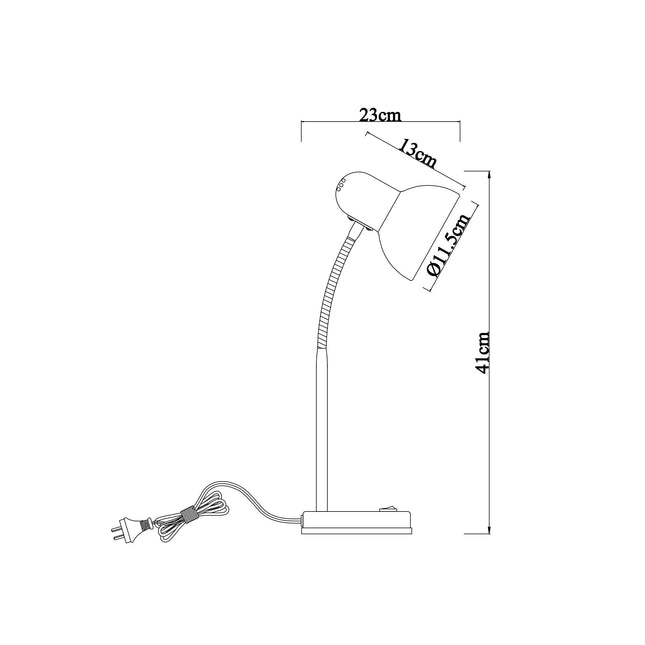 Lewis Table Lamp Black Yellow Modern Desk Light for Home and Office.