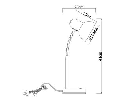 Lewis Table Lamp Black Yellow Modern Desk Light for Home and Office