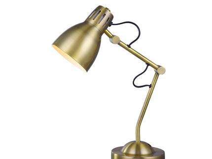 Nord Metal Table Lamp White Satin Chrome Antique Brass Modern Lighting