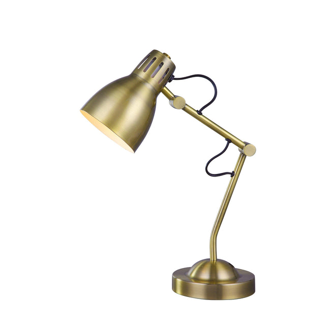 Nord Metal Table Lamp White Satin Chrome Antique Brass Modern Lighting
