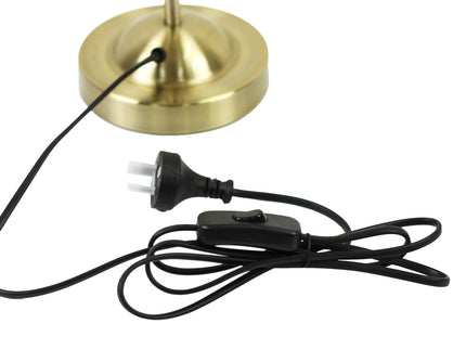 Nord Metal Table Lamp White Satin Chrome Antique Brass Modern Lighting