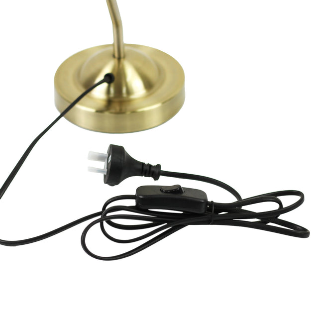 Nord Metal Table Lamp White Satin Chrome Antique Brass Modern Lighting