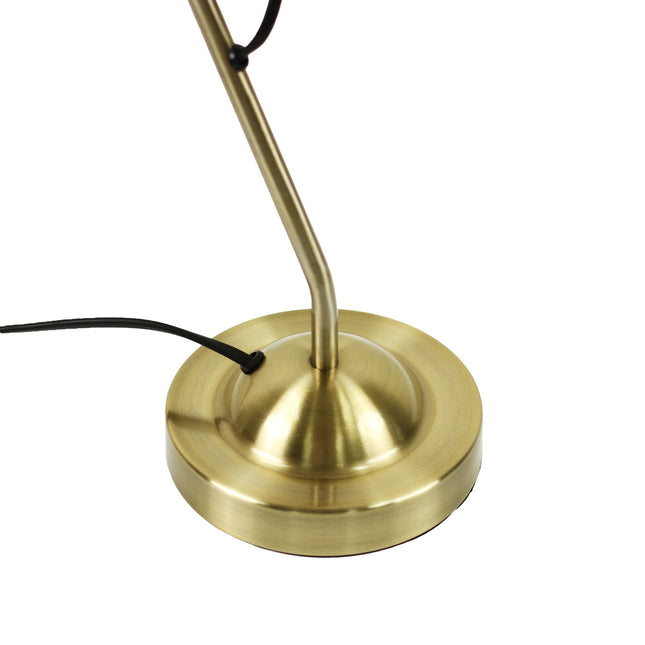 Nord Metal Table Lamp White Satin Chrome Antique Brass Modern Lighting
