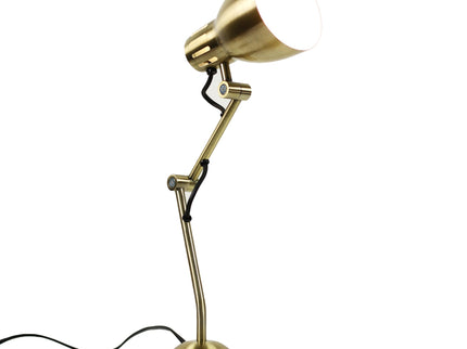 Nord Metal Table Lamp White Satin Chrome Antique Brass Modern Lighting
