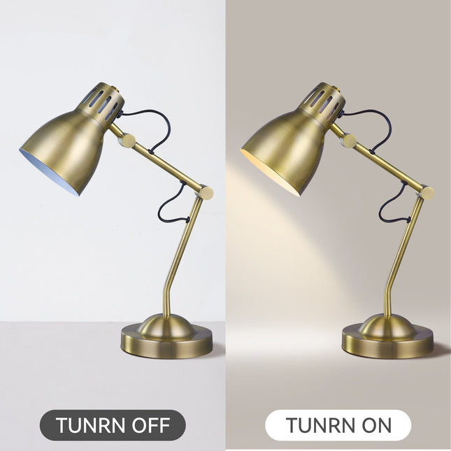 Nord Metal Table Lamp White Satin Chrome Antique Brass Modern Lighting