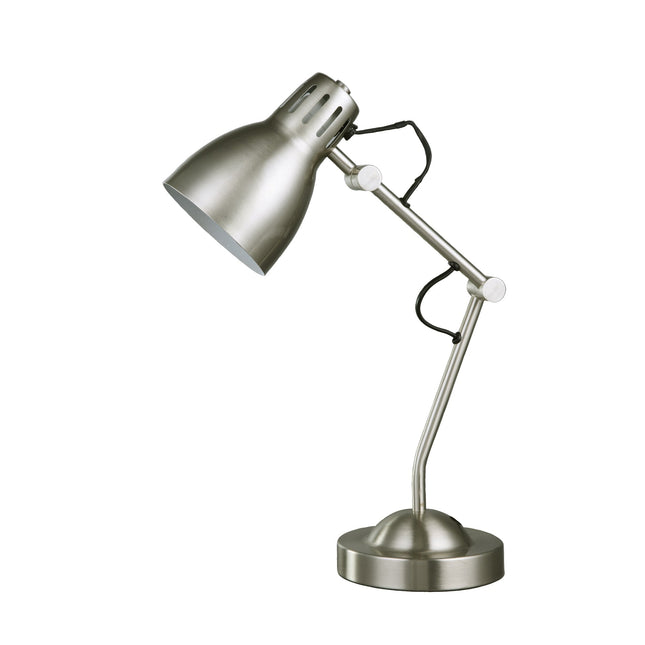 Nord Metal Table Lamp White Satin Chrome Antique Brass Modern Lighting