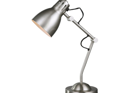 Nord Metal Table Lamp White Satin Chrome Antique Brass Modern Lighting.