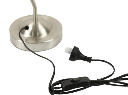 Nord Metal Table Lamp White Satin Chrome Antique Brass Modern Lighting
