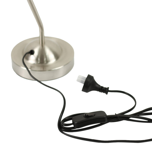 Nord Metal Table Lamp White Satin Chrome Antique Brass Modern Lighting