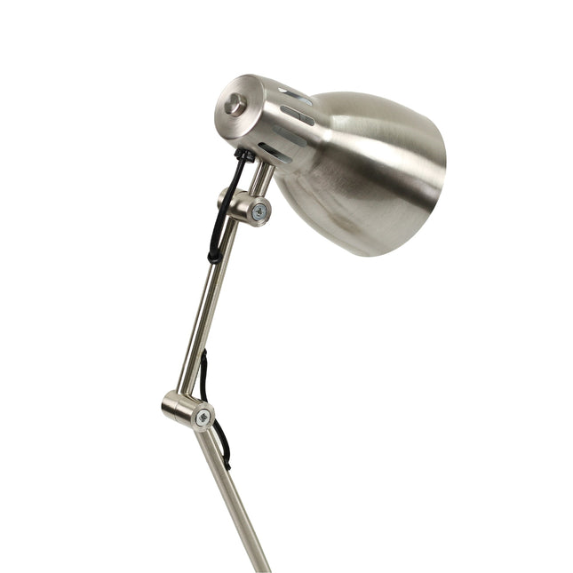 Nord Metal Table Lamp White Satin Chrome Antique Brass Modern Lighting