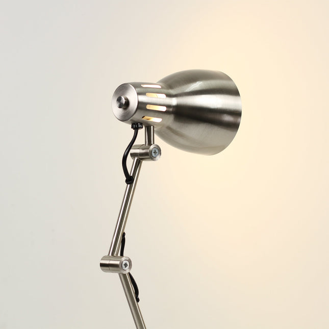 Nord Metal Table Lamp White Satin Chrome Antique Brass Modern Lighting