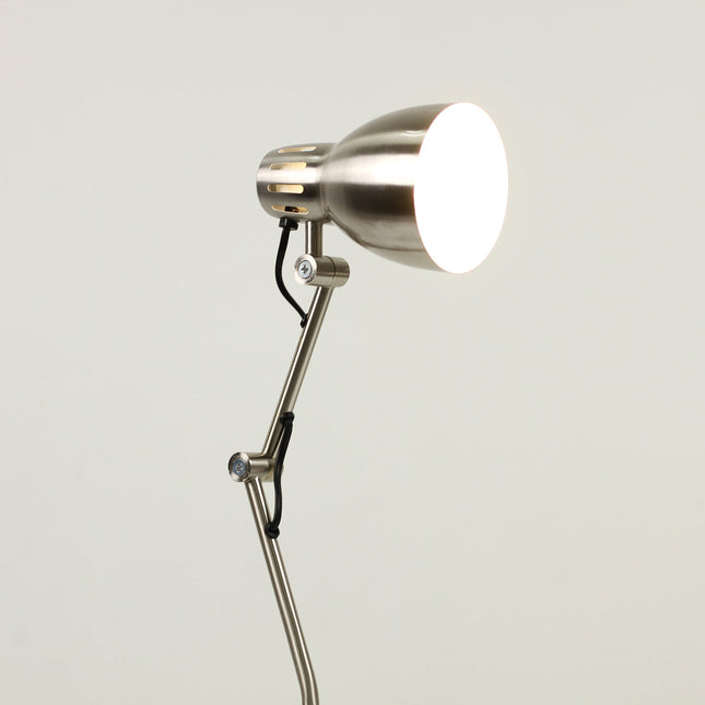 Nord Metal Table Lamp White Satin Chrome Antique Brass Modern Lighting
