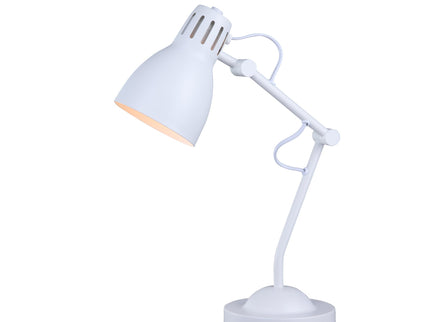 Nord Metal Table Lamp White Satin Chrome Antique Brass Modern Lighting.