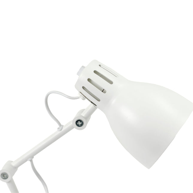 Nord Metal Table Lamp White Satin Chrome Antique Brass Modern Lighting.