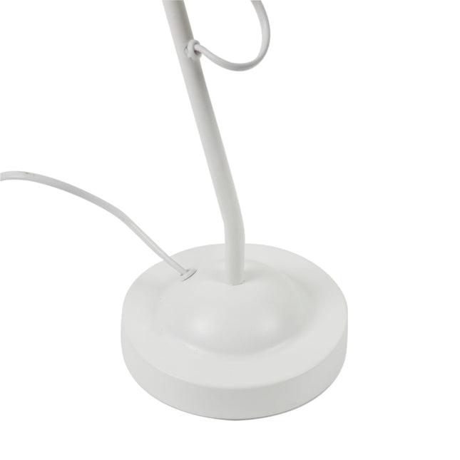 Nord Metal Table Lamp White Satin Chrome Antique Brass Modern Lighting.