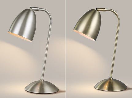 Astro Touch Table Lamp Satin Chrome Antique Brass Modern Minimalist Lighting.