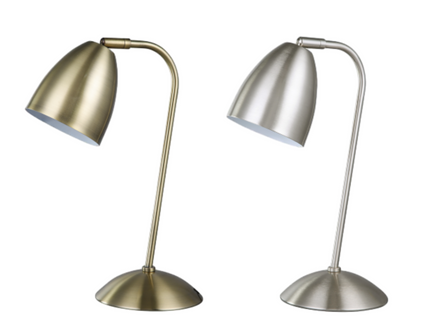 Astro Touch Table Lamp Satin Chrome Antique Brass Modern Minimalist Lighting.