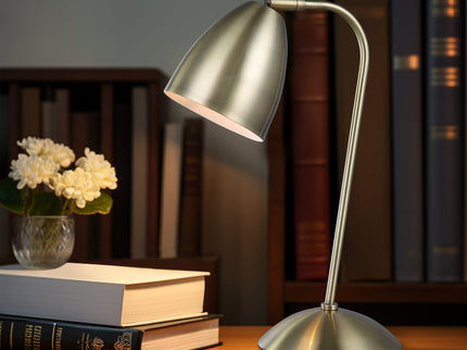 Astro Touch Table Lamp Satin Chrome Antique Brass Modern Minimalist Lighting.