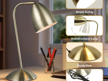 Astro Touch Table Lamp Satin Chrome Antique Brass Modern Minimalist Lighting.