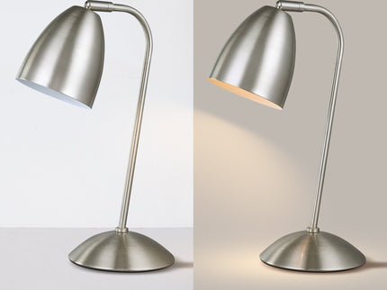 Astro Touch Table Lamp Satin Chrome Antique Brass Modern Minimalist Lighting.