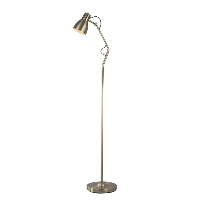 Nord Metal Floor Lamp White Satin Chrome Antique Brass Modern Lighting