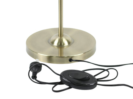 Nord Metal Floor Lamp White Satin Chrome Antique Brass Modern Lighting