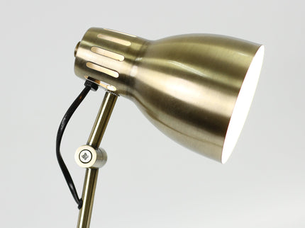 Nord Metal Floor Lamp White Satin Chrome Antique Brass Modern Lighting
