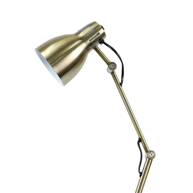Nord Metal Floor Lamp White Satin Chrome Antique Brass Modern Lighting
