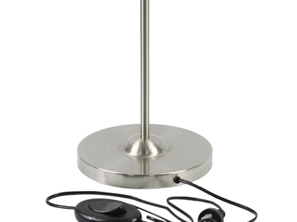 Nord Metal Floor Lamp White Satin Chrome Antique Brass Modern Lighting