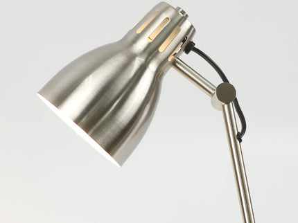 Nord Metal Floor Lamp White Satin Chrome Antique Brass Modern Lighting