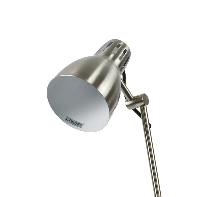 Nord Metal Floor Lamp White Satin Chrome Antique Brass Modern Lighting