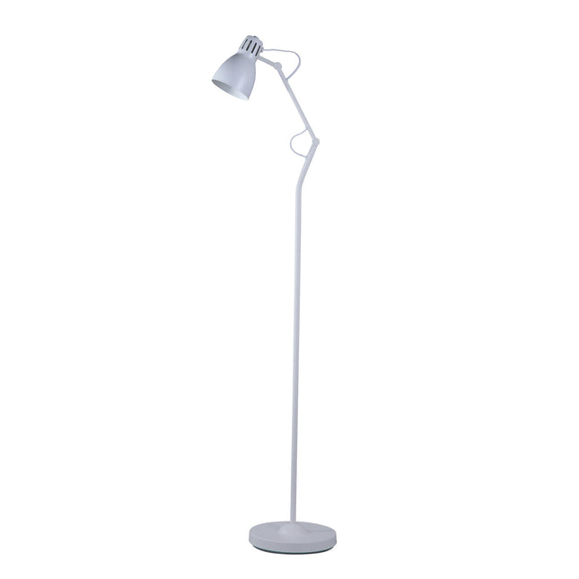 Nord Metal Floor Lamp White Satin Chrome Antique Brass Modern Lighting.