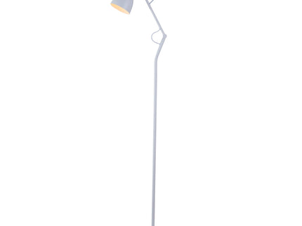 Nord Metal Floor Lamp White Satin Chrome Antique Brass Modern Lighting.