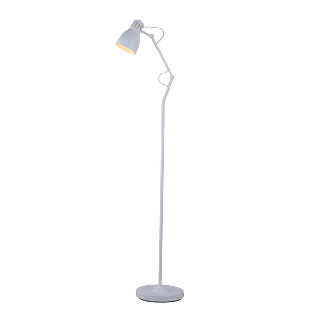 Nord Metal Floor Lamp White Satin Chrome Antique Brass Modern Lighting.